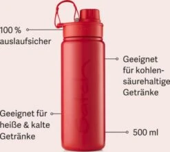 Satch Edelstahl Trinkflasche Red, 500 Ml -Satch 29981743 06